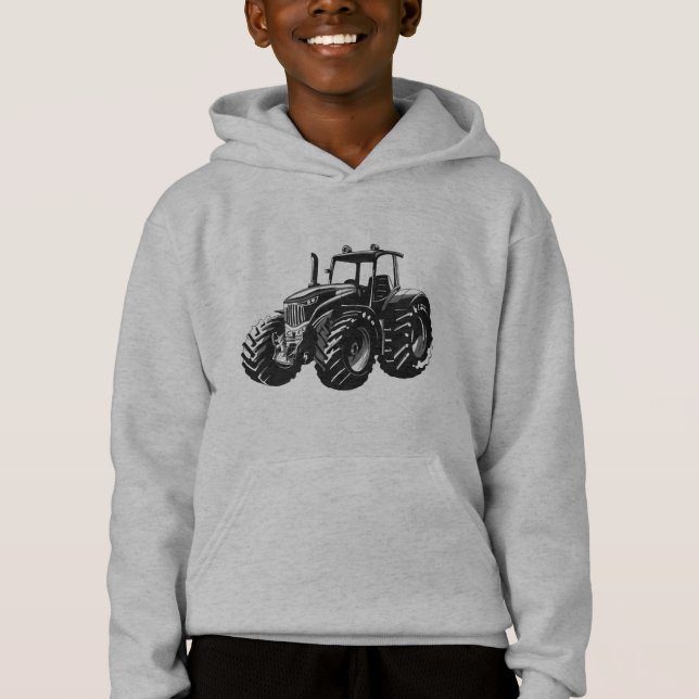 Camisola com Capuz Trator Agrícola (Frente)