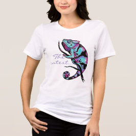 Camisola com uma bela imagem de camaleão.