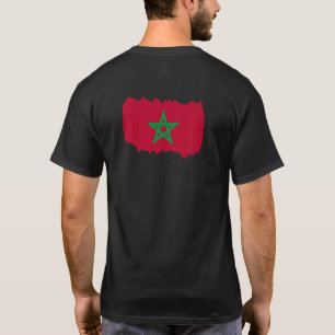 Camisola de bandeira marroquina, camisa de suor do