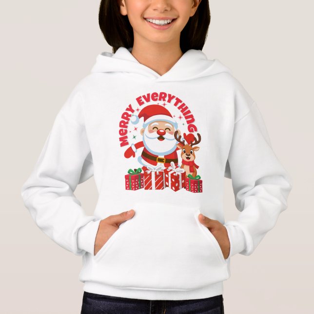 Camisola de Frio Infantil Santa & Rena (Frente)