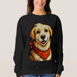 Camisola de Moletom Cachorro Dourado Feliz Desenha