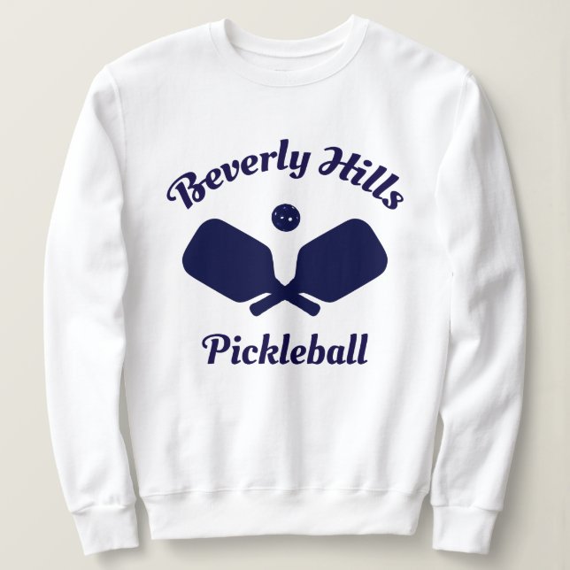 Camisola de Moletom de Pickleball Navy Beverly Hil (Frente do Design)