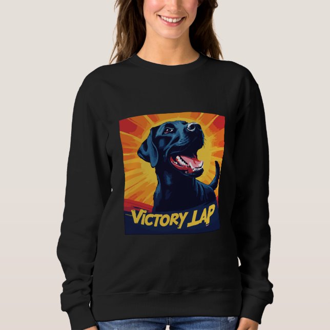 Camisola de Moletom Victory Lap Labrador Preto - A (Frente)