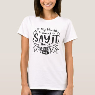 Camisola de suor sarcástica, Camiseta de frase eng
