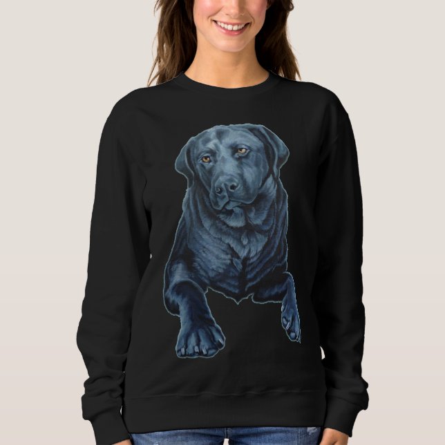 Camisola do cachorro Labrador Camisa preta (Frente)