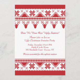 Camisola feia com convite da rena