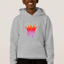 Camisola monocromática da coroa Hoodie