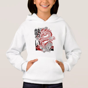 Camisola Vermelha de Dragão Arte Japonesa para Men