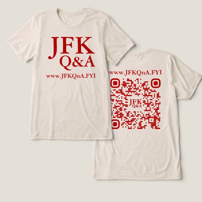 CAMISTURA DE Triplo Blend Q&A JFK (Design Frente e Verso)