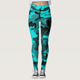Camo azul que legging