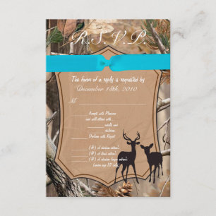 Camo Camoflauge Deer, caçadores de cartões R.S.V.P