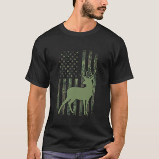 Camo Deer Buck Caçando Camisa De Leve Longa