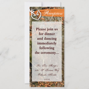 Camo Doe Buck do Casal do veado do cartão de recep