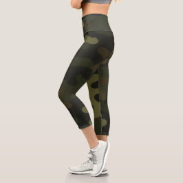 Camo Earthy Greens Browne Black Modern Yoga