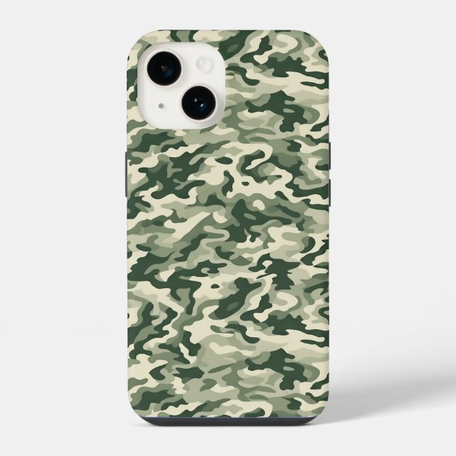 Camo Impressão iPhone 14 Case (Verso)