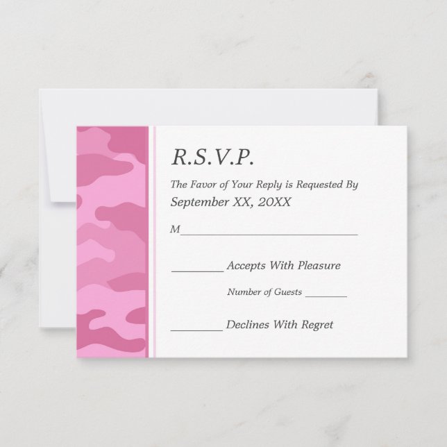 Camo Militar Wedding RSVP (Frente)