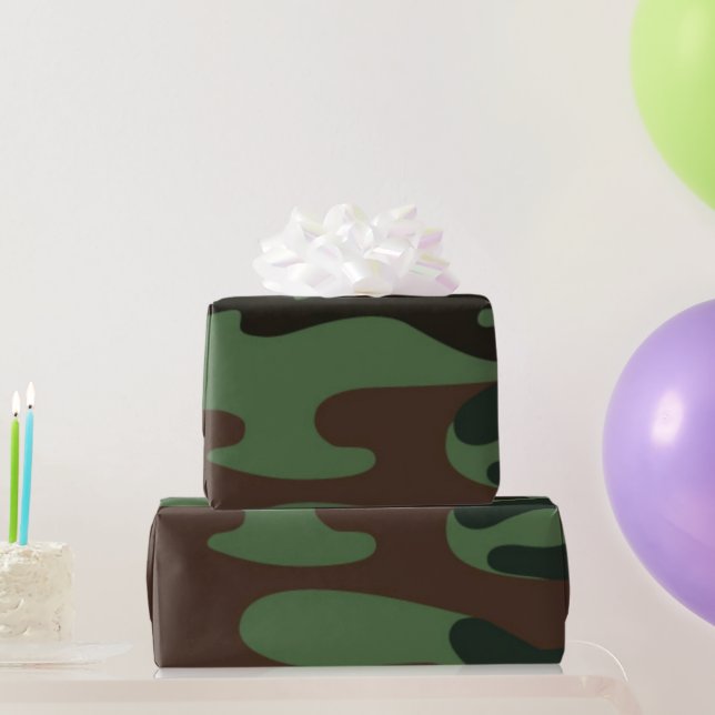 Camo Pattern — papel de embrulho (Presentes para festas)