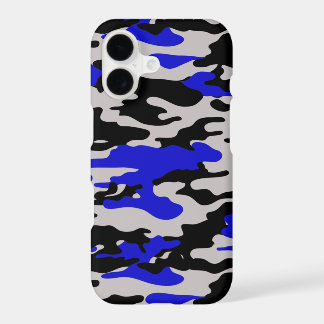 Camo Preto e Azul - capa para iPhone 7