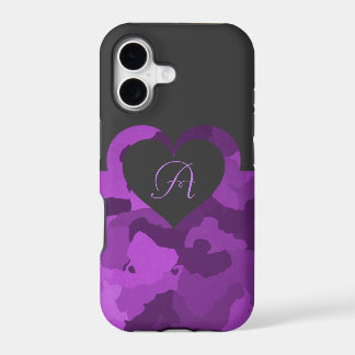 Camo roxo com monograma customizável