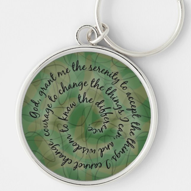 Camo Serenity Prayer Chaveiro (Frente)