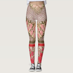 Camo, Tartan e Leggings Bootleg Ajustado de escu