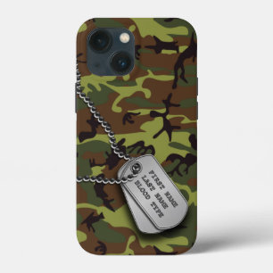 Camo verde com Tag de cão