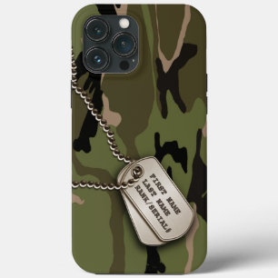 Camo Verde Militar com Etiqueta de Cachorro
