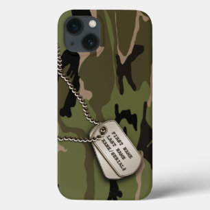 Camo Verde Militar com Etiqueta de Cachorro