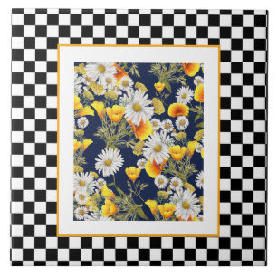 Camomiles Poppies e Checkerboard 