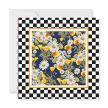 Camomiles Poppies e Checkerboard