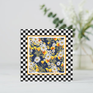 Camomiles Poppies e Checkerboard