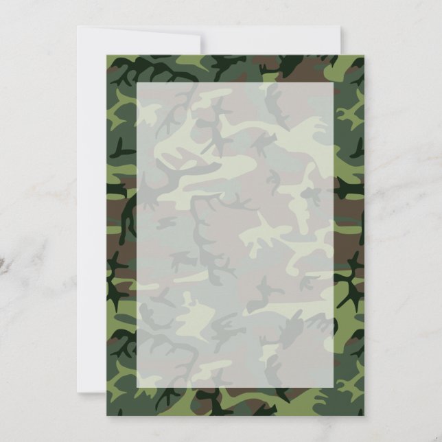 Camouflage Camo Green Brown Patterno (Frente)