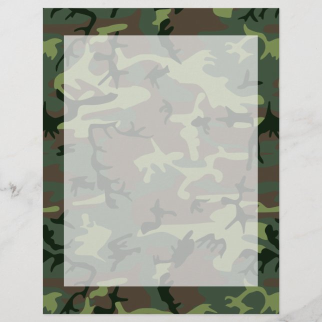 Camouflage Camo Green Brown Patterno (Frente)