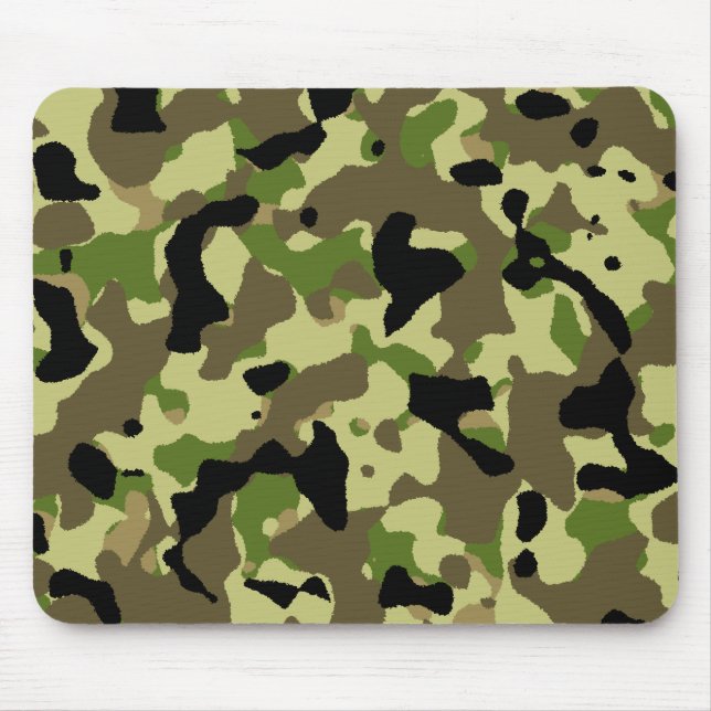 Camouflage Khaki Commando Camo Game Mousepad (Frente)