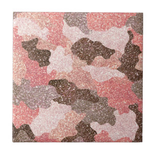 Camouflage Rosa Dourado Camo Glitter Glam Monogram