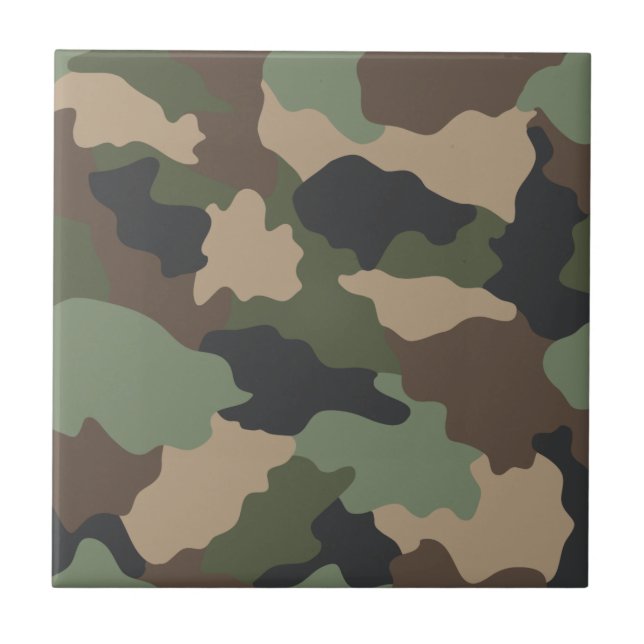 Camouflage Woodland Camo Militar Khaki Tan Black (Frente)