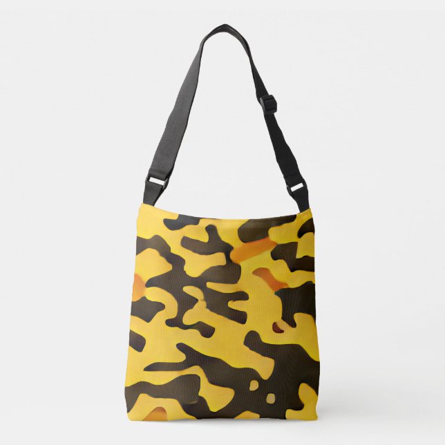 Camoufline amarelo preto Bolsas de corpo cruzado (Frente)