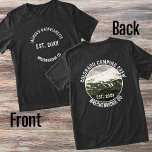 Camp Bachelorette Colorado Camping Crew<br><div class="desc">Esta design de frente e verso apresenta o nome da solteira, o ano e a localização em texto branco na frente e "Equipe de acampamento do Colorado" , o ano e a localização em texto branco no verso com um ponto para fotografia de localização ou foto de grupo de festas...</div>