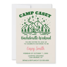 CAMP BACHELORETTE Convite FIM DE SEMANA