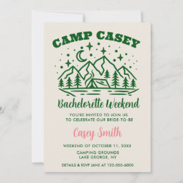 CAMP BACHELORETTE Convite FIM DE SEMANA