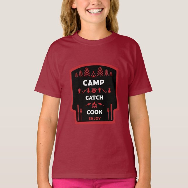 Camp E Camisa De Pesca T-Shirt (Frente)
