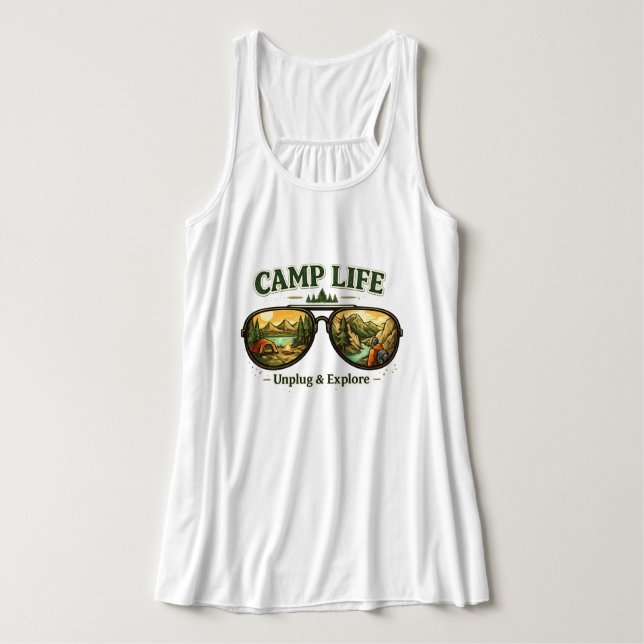 Camp Life Feels Right – Summer Tank Top USA (Frente do Design)
