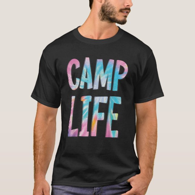 Camp Life Tie Die Summer Top para Meninas de Verão (Frente)