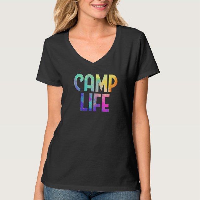 Camp Life Tie Morre Summer Top Para Meninas De Ver (Frente)