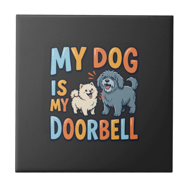 Campainha de Porta de Cachorro Engraçada Amante de (Frente)