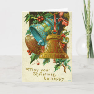 Campainhas de Natal, Cartão de Boas Festas Vintage