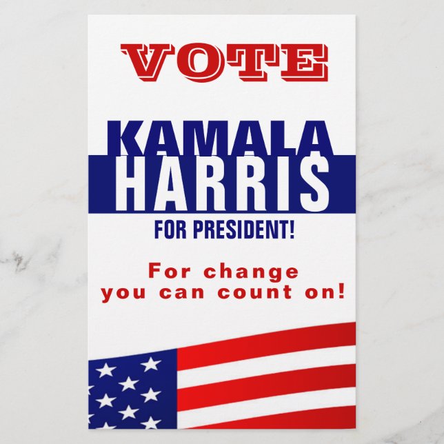 Campanha de Kamala Harris Modelo político Flyer (Frente)