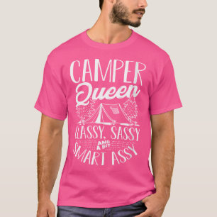 Campanha feminina acampando camisa mulheres acampa