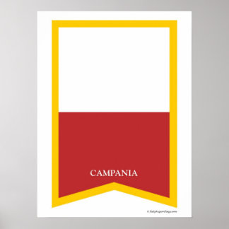 Campania Itália Região de Art Poster