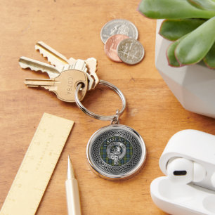 Campbell Crest & Tartan Knot Chaveiro